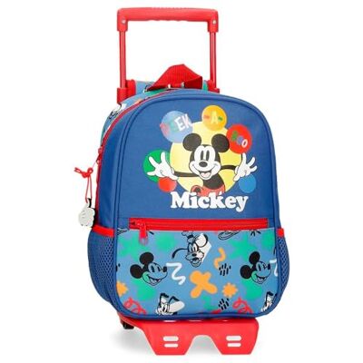Disney Joumma Mickey Peek a Boo kleuterrugzak met blauwe trolley, 23 x 28 x 10 cm, polyester, 6,44 l, blauw, kleuterrugzak met trolley, Blauw, Kleuterrugzak met trolley Disney Joumma Mickey Peek a Boo kleuterrugzak met blauwe trolley, 23 x 28 x 10 cm, polyester, 6,44 l, blauw, kleuterrugzak met trolley, Blauw, Kleuterrugzak met trolley