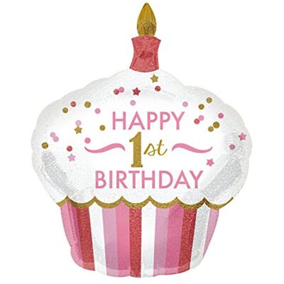 amscan 3452201 folieballon "1. Birthday Dupcake" grootte: ca. 73 x 91 cm heliumballon 1e verjaardag amscan 3452201 folieballon "1. Birthday Dupcake" grootte: ca. 73 x 91 cm heliumballon 1e verjaardag