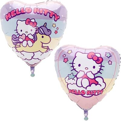 Toyland ® Hello Kitty 46 cm (18 inch) dubbelzijdige folieballon in hartvorm, feestdecoraties voor kinderen Toyland ® Hello Kitty 46 cm (18 inch) dubbelzijdige folieballon in hartvorm, feestdecoraties voor kinderen