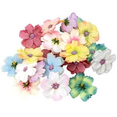 Ideen mit Herz Decoratieve bloemen, kunstbloemen, bloemkoppen, verschillende soorten, ca. Ø 4-5 cm (kleurenmix 11, ø5 cm, 22 stuks) Ideen mit Herz Decoratieve bloemen, kunstbloemen, bloemkoppen, verschillende soorten, ca. Ø 4-5 cm (kleurenmix 11, ø5 cm, 22 stuks)