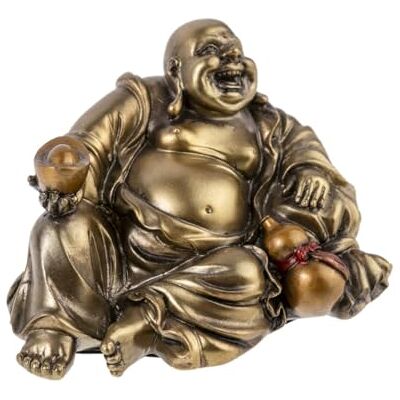 lachineuse Lachende Boeddhabeeldje geluk en welvaart Boeddhabeeld 11 cm kleur brons Feng Shui-decoratie Chinees Zen decoratief object voor woonkamer, kantoor cadeau-idee China Azië geluksbrenger lachineuse Lachende Boeddhabeeldje geluk en welvaart Boeddhabeeld 11 cm kleur brons Feng Shui-decoratie Chinees Zen decoratief object voor woonkamer, kantoor cadeau-idee China Azië geluksbrenger