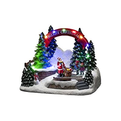 Konstsmide Led-scène Kerstman en kinderen, met muziek, selecteerbare energiefunctie, 11 kleurrijke diodes, werkt op batterijen, binnen, 3 x AA 1,5 V (niet meegeleverd) 4244-000 Konstsmide Led-scène Kerstman en kinderen, met muziek, selecteerbare energiefunctie, 11 kleurrijke diodes, werkt op batterijen, binnen, 3 x AA 1,5 V (niet meegeleverd) 4244-000