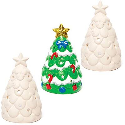 Baker Ross AC3262 Set van 3 keramische theelichthouders voor kerstboom, ideaal voor het knutselen van kinderen, geschenken, souvenirs en meer Baker Ross AC3262 Set van 3 keramische theelichthouders voor kerstboom, ideaal voor het knutselen van kinderen, geschenken, souvenirs en meer