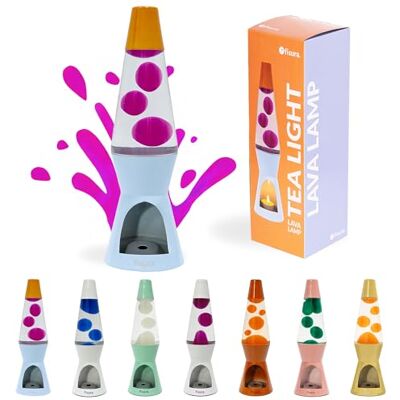 Fisura Lavalamp met kaars, blauw en oranje, geen stroom. Milieuvriendelijke decoratie met uniek design. Origineel cadeau-idee. Afmetingen: 29 cm x 8,5 cm (kaars niet inbegrepen). Fisura Lavalamp met kaars, blauw en oranje, geen stroom. Milieuvriendelijke decoratie met uniek design. Origineel cadeau-idee. Afmetingen: 29 cm x 8,5 cm (kaars niet inbegrepen).