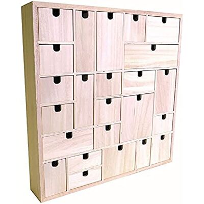 Artemio 14002001 Adventskalender om te decoreren, geometrisch, hout Artemio 14002001 Adventskalender om te decoreren, geometrisch, hout