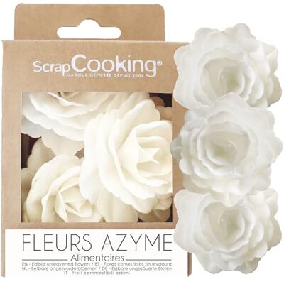 ScrapCooking 3 witte koninklijke rozen in azyme eetbare bloemen voor taartdecoratie bloemdecoratie voor kamermontage, cupcakes, gebak verjaardag, bruiloft 2294 ScrapCooking 3 witte koninklijke rozen in azyme eetbare bloemen voor taartdecoratie bloemdecoratie voor kamermontage, cupcakes, gebak verjaardag, bruiloft 2294