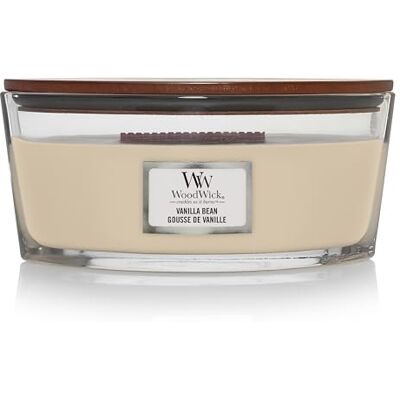 WoodWick Ellipse geurkaars met knetterend lont, vanillestok, brandduur tot 50 uur WoodWick Ellipse geurkaars met knetterend lont, vanillestok, brandduur tot 50 uur