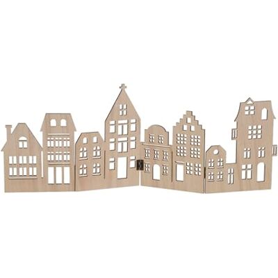 Spetebo Houten decoratieve skyline Opvouwbaar 50 x 22 cm Natuurlijk Kerststad silhouet voor tafeldecoratie Tafeldecoratie voor Kerstmis Stad Kerststad Huislijn Spetebo Houten decoratieve skyline Opvouwbaar 50 x 22 cm Natuurlijk Kerststad silhouet voor tafeldecoratie Tafeldecoratie voor Kerstmis Stad Kerststad Huislijn