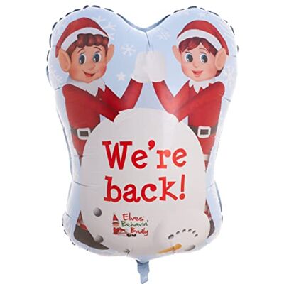 Toyland ® Elves Behavin Badly 'We're Back' Naughty Elf folieballon kerstfeestdecoraties kerstballonnen Toyland ® Elves Behavin Badly 'We're Back' Naughty Elf folieballon kerstfeestdecoraties kerstballonnen