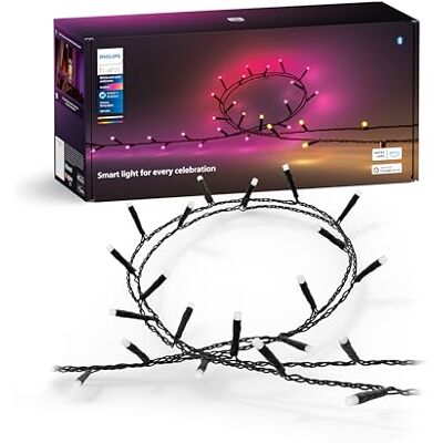 Philips Festavia Lichtsnoer 40 meter Lichtslinger voor Buiten en Binnen Wit en Gekleurd Licht 250 LED's Kerstverlichting Philips Festavia Lichtsnoer 40 meter Lichtslinger voor Buiten en Binnen Wit en Gekleurd Licht 250 LED's Kerstverlichting