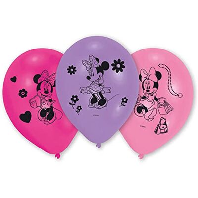 amscan 999371 Minnie Mouse latexballonnen, diameter 25,4 cm, ballondecoratie, verjaardag, themafeest, 10 stuks amscan 999371 Minnie Mouse latexballonnen, diameter 25,4 cm, ballondecoratie, verjaardag, themafeest, 10 stuks