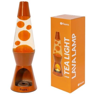 Fisura Lampada lava kleur met een kaars 29 x 8,5 cm (Candela, terracotta) Fisura Lampada lava kleur met een kaars 29 x 8,5 cm (Candela, terracotta)