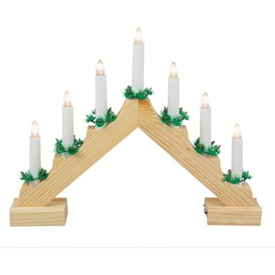 Idena 8582092 LED adventskaarsenhouder van hout in natuurlijke kleur met 7 warmwitte ledkaarsen, werkt op batterijen, afmetingen ca. 40 x 30 cm, kerstdecoratie, advent Idena 8582092 LED adventskaarsenhouder van hout in natuurlijke kleur met 7 warmwitte ledkaarsen, werkt op batterijen, afmetingen ca. 40 x 30 cm, kerstdecoratie, advent
