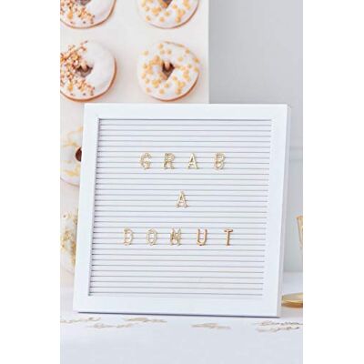 Ginger Ray Wit geperforeerd bord met gouden letters voor bruiloft feest 170 tekens Ginger Ray Wit geperforeerd bord met gouden letters voor bruiloft feest 170 tekens
