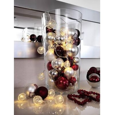Konstsmide 3176-103 decoratieve lichtketting ballen van aluminiumdraad + 16 leds warm wit + transparante kabel zilver 1,5 V Konstsmide 3176-103 decoratieve lichtketting ballen van aluminiumdraad + 16 leds warm wit + transparante kabel zilver 1,5 V