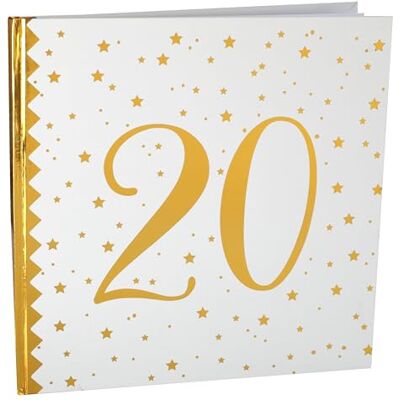 Santex 6185-20, gastenboek metallic leeftijd 20 jaar Santex 6185-20, gastenboek metallic leeftijd 20 jaar