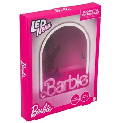 Paladone Barbie Officieel gelicentieerde neon led-wandspiegel, mat decor voor thuis en slaapkamer, voor meisjes, tieners, vrouwen, roze lamp met USB-voeding Paladone Barbie Officieel gelicentieerde neon led-wandspiegel, mat decor voor thuis en slaapkamer, voor meisjes, tieners, vrouwen, roze lamp met USB-voeding