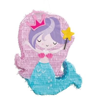 Unique Betoverende zeemeermin piñata (38 cm x 51 cm) perfect voor feestjes en feesten 1 stuk Unique Betoverende zeemeermin piñata (38 cm x 51 cm) perfect voor feestjes en feesten 1 stuk