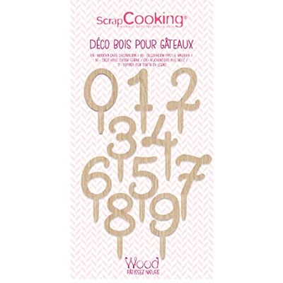 ScrapCooking SCRAP COOKING Cake Topper Houten Cijfers 0 tot 9 Decoratie Taarten Nummers Verjaardag 4990 ScrapCooking SCRAP COOKING Cake Topper Houten Cijfers 0 tot 9 Decoratie Taarten Nummers Verjaardag 4990