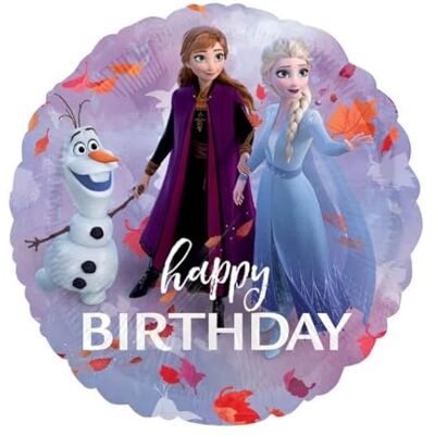 Anagram Standaard folieballon Frozen 2 Happy Birthday S60 Anagram Standaard folieballon Frozen 2 Happy Birthday S60