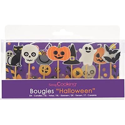 ScrapCooking 5031 Set met 8 Halloween-kaarsen, decoratie, hout, paraffine, cake, pompoen, kat, geest, accessoires, verjaardag, feest, kinderen, cupcake, gebak, taartdesign ScrapCooking 5031 Set met 8 Halloween-kaarsen, decoratie, hout, paraffine, cake, pompoen, kat, geest, accessoires, verjaardag, feest, kinderen, cupcake, gebak, taartdesign