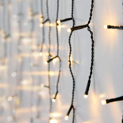 Spetebo Lichtgordijn voor buiten, warmwit, met stopcontact, 360 leds/12 m, ijspegelsnoer met 80 lichtdraden, kerstdecoratie, advent, tuin Spetebo Lichtgordijn voor buiten, warmwit, met stopcontact, 360 leds/12 m, ijspegelsnoer met 80 lichtdraden, kerstdecoratie, advent, tuin