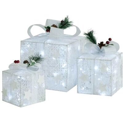 vidaXL 3 stks Outdoor Binnen Decoratieve Kerst Gift Dozen vidaXL 3 stks Outdoor Binnen Decoratieve Kerst Gift Dozen