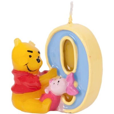 Disney Winnie de Poeh kaars en vrienden nummer 9 Disney Winnie de Poeh kaars en vrienden nummer 9