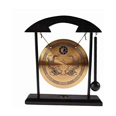 lachineuse Gong op basis van Chinese draak Tibetaanse draak gong Zen decoratie van hout en koper Chinees decoratief object voor thuis, kantoor, woonkamer cadeau-idee China Azië Aziatische traditie lachineuse Gong op basis van Chinese draak Tibetaanse draak gong Zen decoratie van hout en koper Chinees decoratief object voor thuis, kantoor, woonkamer cadeau-idee China Azië Aziatische traditie