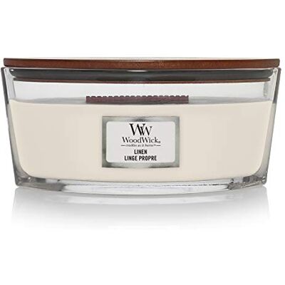 WoodWick Ellipse geurkaars met knetterende lont, propere was, brandduur tot 50 uur WoodWick Ellipse geurkaars met knetterende lont, propere was, brandduur tot 50 uur