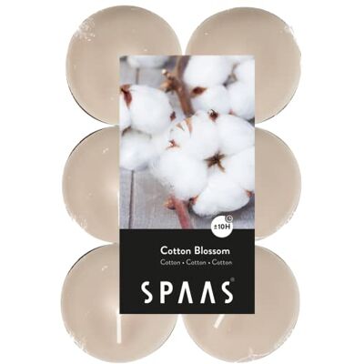 Spaas 12 Maxi Theelichten Geur, ± 10 uur Cotton Blossom Spaas 12 Maxi Theelichten Geur, ± 10 uur Cotton Blossom