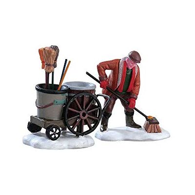 Lemax Tweedelige set "Street Sweeper" Hars Weegmachine Lemax Tweedelige set "Street Sweeper" Hars Weegmachine