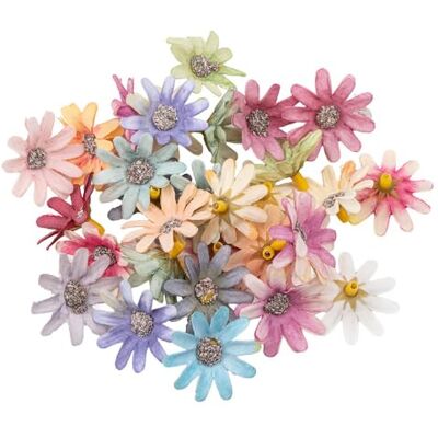 Ideen mit Herz 30 stuks decoratieve bloemen, kunstbloemen, verschillende soorten, ca. Ø 4-5 cm (kleurenmix 8, diameter 3,3 cm, 30 stuks) Ideen mit Herz 30 stuks decoratieve bloemen, kunstbloemen, verschillende soorten, ca. Ø 4-5 cm (kleurenmix 8, diameter 3,3 cm, 30 stuks)