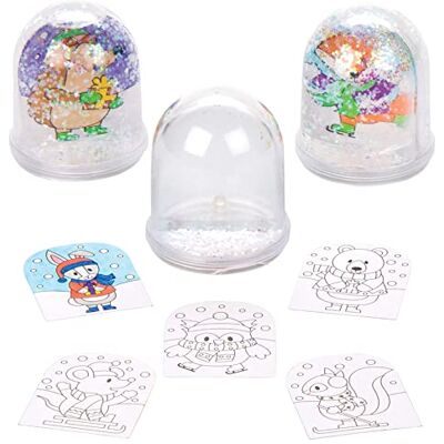 Baker Ross AV449 Set van 4 sneeuwballen in de vorm van een winterbos om te knutselen Maak je eigen decoraties Baker Ross AV449 Set van 4 sneeuwballen in de vorm van een winterbos om te knutselen Maak je eigen decoraties