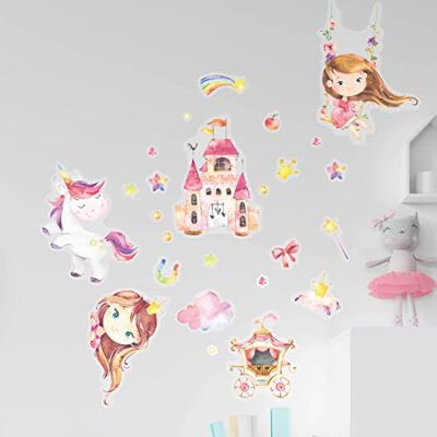 Papierdrachen Muurstickers 8 vellen muurstickers voor kinderen decoratie kinderkamer wanddecoratie eenhoorn 22 x 30 cm per vel set 2 Papierdrachen Muurstickers 8 vellen muurstickers voor kinderen decoratie kinderkamer wanddecoratie eenhoorn 22 x 30 cm per vel set 2