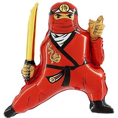 Grabo Opblaasbare Ninja-ballon, rood, ca. 60 x 70 cm Grabo Opblaasbare Ninja-ballon, rood, ca. 60 x 70 cm