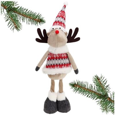 com-four ® Premium kerstrendier, winterelandfiguur als standaard Mooie kerstdecoratie als kamerdecoratie vrijstaand figuur op poten op steigers com-four ® Premium kerstrendier, winterelandfiguur als standaard Mooie kerstdecoratie als kamerdecoratie vrijstaand figuur op poten op steigers
