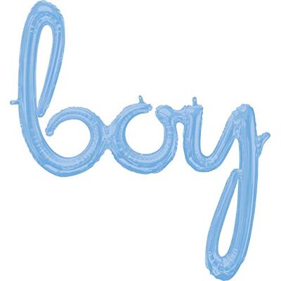 amscan 3916811 Word Boy folieballon zilver amscan 3916811 Word Boy folieballon zilver