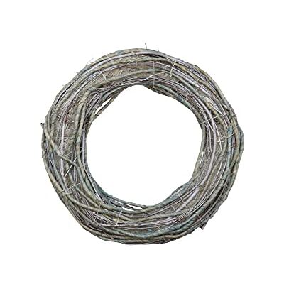 GLOREX 6 3804 716 rotan krans wit ca. 33 x 33 x 6 cm als tafeldecoratie, muur of deur GLOREX 6 3804 716 rotan krans wit ca. 33 x 33 x 6 cm als tafeldecoratie, muur of deur