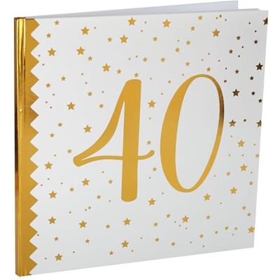 Santex 6185-40 gastenboek metallic leeftijd 40 jaar Santex 6185-40 gastenboek metallic leeftijd 40 jaar
