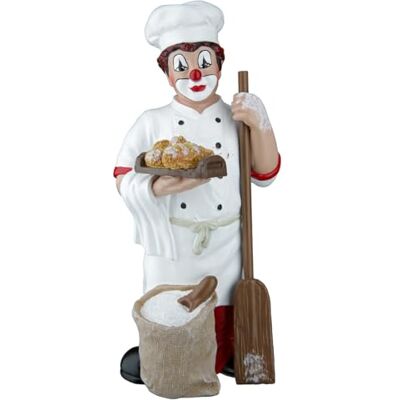 GILDE Clown Hars Ovenfrisheid Bakker Craft Decoratief figuur en verzamelobject 15 cm hoog, wit GILDE Clown Hars Ovenfrisheid Bakker Craft Decoratief figuur en verzamelobject 15 cm hoog, wit