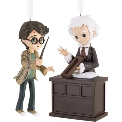 Hallmark Storied Moments Harry Potter en Ollivander kerstboomversiering, kunststof Hallmark Storied Moments Harry Potter en Ollivander kerstboomversiering, kunststof