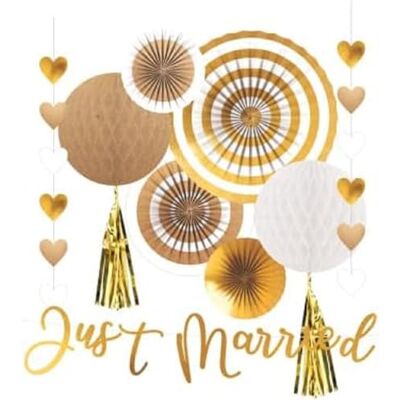 amscan Just Married 9913247 bruiloftsdecoratie met hangende decoratie amscan Just Married 9913247 bruiloftsdecoratie met hangende decoratie