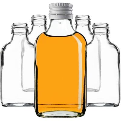 KADAX 100 stuks 100 ml flessen, kleine glazen flessen met schroefsluiting, lege flessen om te vullen, mini-likeurflessen, likeurflessen (wit) KADAX 100 stuks 100 ml flessen, kleine glazen flessen met schroefsluiting, lege flessen om te vullen, mini-likeurflessen, likeurflessen (wit)