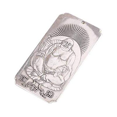 lachineuse Talisman lachende Boeddha Feng Shui geluk & geluk Talisman van Tibetaans zilver 10 x 5,5 cm Boeddhistische tradities Zen decoratie huis kantoor cadeau-idee China, Japan, Azië lachineuse Talisman lachende Boeddha Feng Shui geluk & geluk Talisman van Tibetaans zilver 10 x 5,5 cm Boeddhistische tradities Zen decoratie huis kantoor cadeau-idee China, Japan, Azië