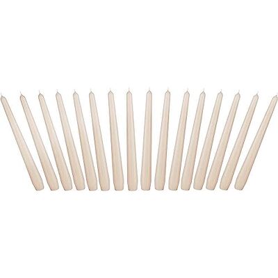 BRUBAKER Spitse kaarsen 24 cm voor kandelaars en kandelaars, 16 stuks, lange brandduur, anti-druppel decoratieve kaarsen, set champagnekaarsen BRUBAKER Spitse kaarsen 24 cm voor kandelaars en kandelaars, 16 stuks, lange brandduur, anti-druppel decoratieve kaarsen, set champagnekaarsen