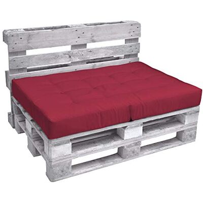 Beautissu Eco Elements Palletkussen, zitkussen 120 x 80 x 15 cm, voor palletbank, rode kussens, palletkussens in kwaliteitskussen Beautissu Eco Elements Palletkussen, zitkussen 120 x 80 x 15 cm, voor palletbank, rode kussens, palletkussens in kwaliteitskussen