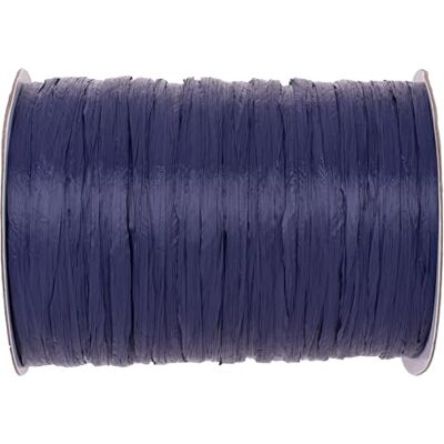 GLOREX 6 9400 608 Raffia geraffineerde raffia mat rol van 100 m donkerblauw om te knutselen, decoratie of voor bloemstukken, boeketten en andere bloemstukken GLOREX 6 9400 608 Raffia geraffineerde raffia mat rol van 100 m donkerblauw om te knutselen, decoratie of voor bloemstukken, boeketten en andere bloemstukken
