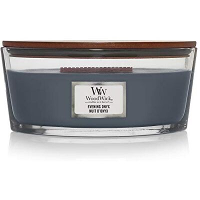 WoodWick Ellipse Geurkaars met knisperend lont, Onyx Night, brandtijd tot 50 uur WoodWick Ellipse Geurkaars met knisperend lont, Onyx Night, brandtijd tot 50 uur