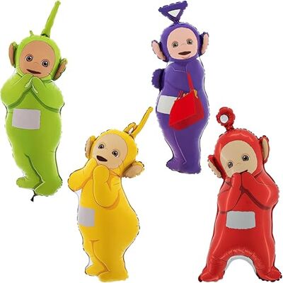 Toyland ® Set van 4 Teletubbies folieballonnen van 32 inch Tinky Winky, Dipsy, Lala & Po Feestdecoraties voor kinderen Toyland ® Set van 4 Teletubbies folieballonnen van 32 inch Tinky Winky, Dipsy, Lala & Po Feestdecoraties voor kinderen